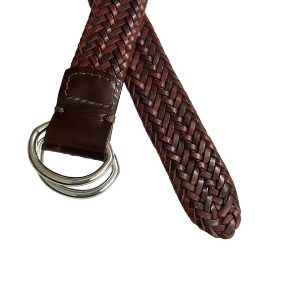 Vintage Brown Leather Braided Belt - Boho Style, Adjustable, Unisex - Picture 6 of 12